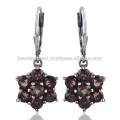 Beautiful Smoky Quartz Gemstone 925 Sterling Silver Earring